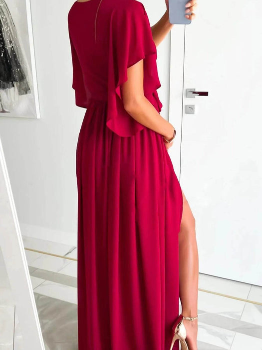 Flutter Sleeve Surplice Tie Waist Dress - Byyde