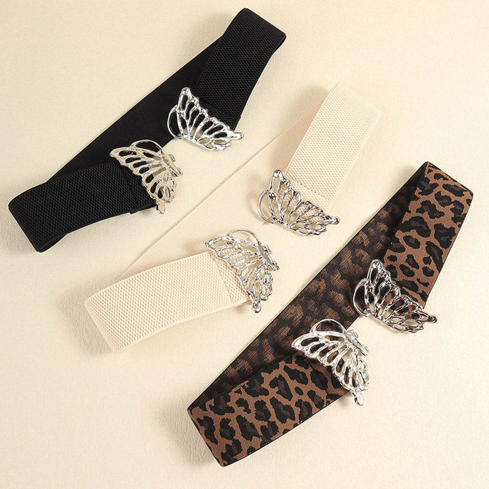 Butterfly Alloy Buckle Elastic Belt - Byyde