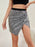 Asymmetrical Slit Sequin Skirt - Byyde
