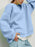 Round Neck Dropped Shoulder Long Sleeve Sweatshirt - Byyde