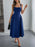 Square Neck Wide Strap Midi Dress - Byyde
