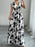 Printed Surplice Cap Sleeve Maxi Dress - Byyde