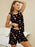 Printed Round Neck Top and Shorts Lounge Set - Byyde