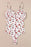 Floral Frilled Trim Spaghetti Straps Bodysuit - Byyde