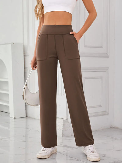 Lovelet High Waist Active Pants with Pockets - Byyde