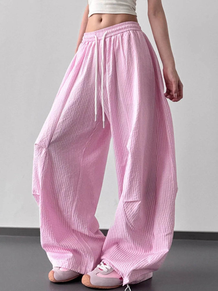 Drawstring Wide Leg Pants - Byyde