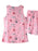 Printed Round Neck Top and Shorts Lounge Set - Byyde