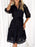Lace Tie Waist Half Sleeve Dress - Byyde