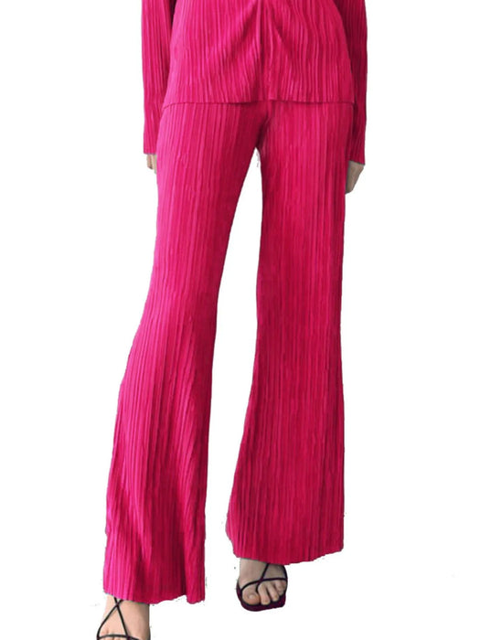 Texture Long Sleeve Top and Pants Lounge Set - Byyde