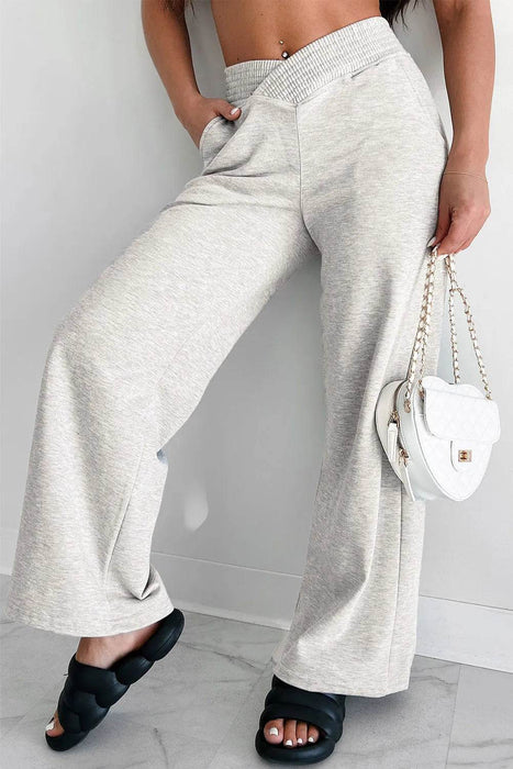 Elastic Waist Active Pants with Pockets - Byyde