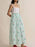Floral Striped Maxi Cami Dress with Tie Straps - Byyde