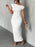 Asymmetrical One Shoulder Bodycon Maxi Dress - Byyde