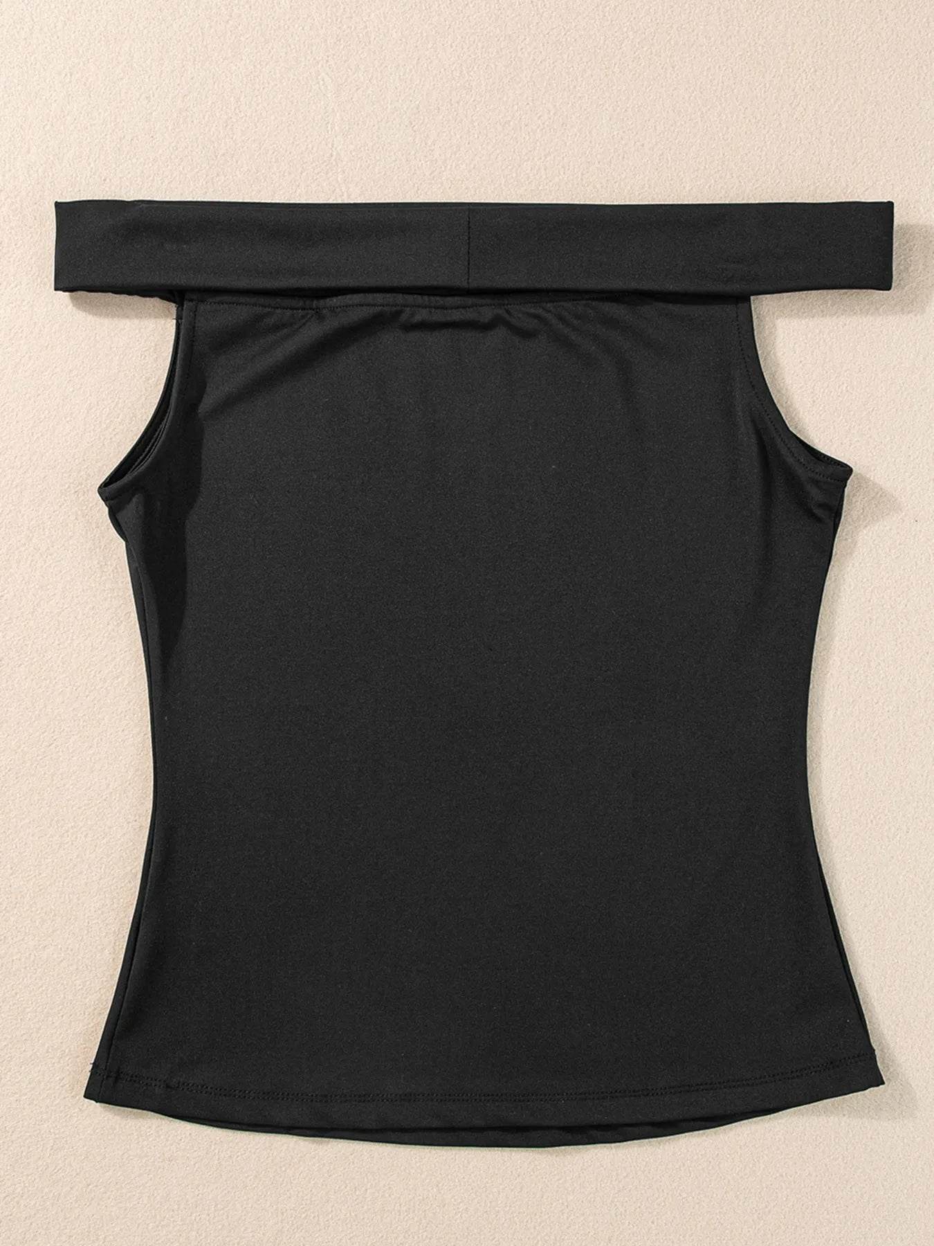 Folded Off Shoulder Slim Top - Byyde