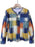 Color Block Zip Front Long Sleeve Top - Byyde