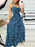 Full Size Leopard Print Spaghetti Strap Maxi Dress Plus Size - Byyde