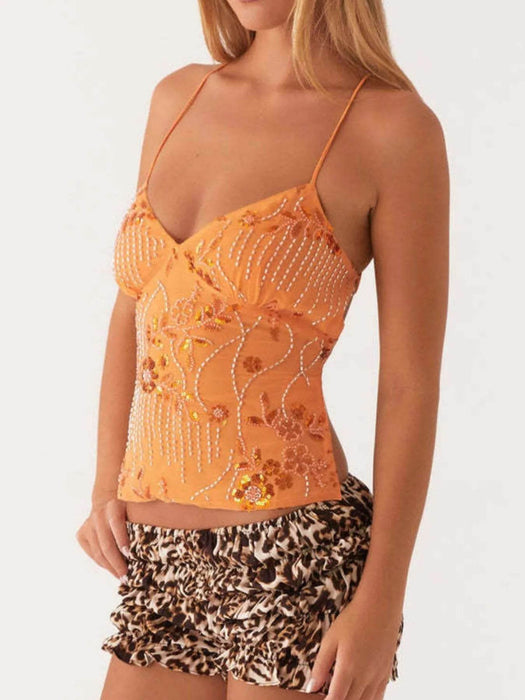 Crisscross Back V-Neck Cami - Byyde