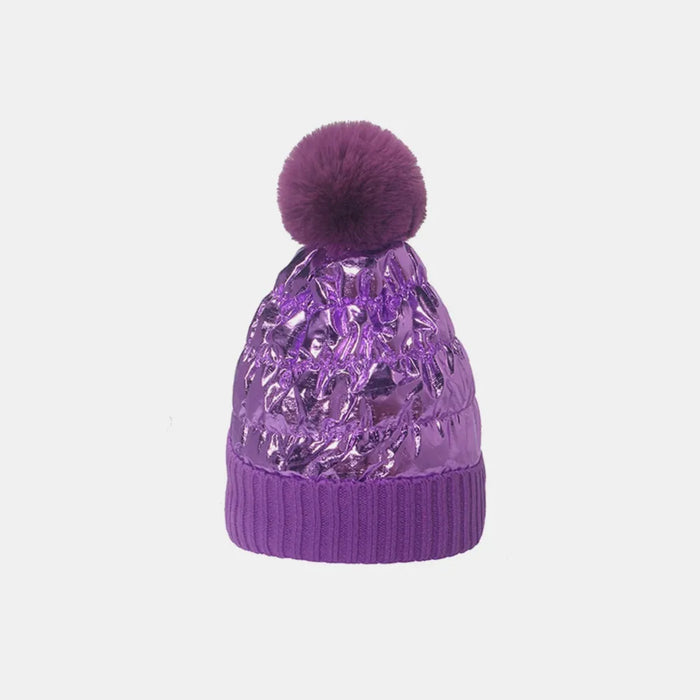 Thermal Knit Hat with Pompom - Byyde
