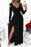 Slit Surplice Long Sleeve Maxi Dress - Byyde