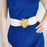 Flower Alloy Buckle Elastic Belt - Byyde