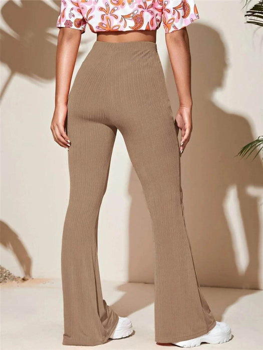 Full Size High-Waist Flare Active Pants Plus Size - Byyde