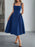 Square Neck Wide Strap Midi Dress - Byyde