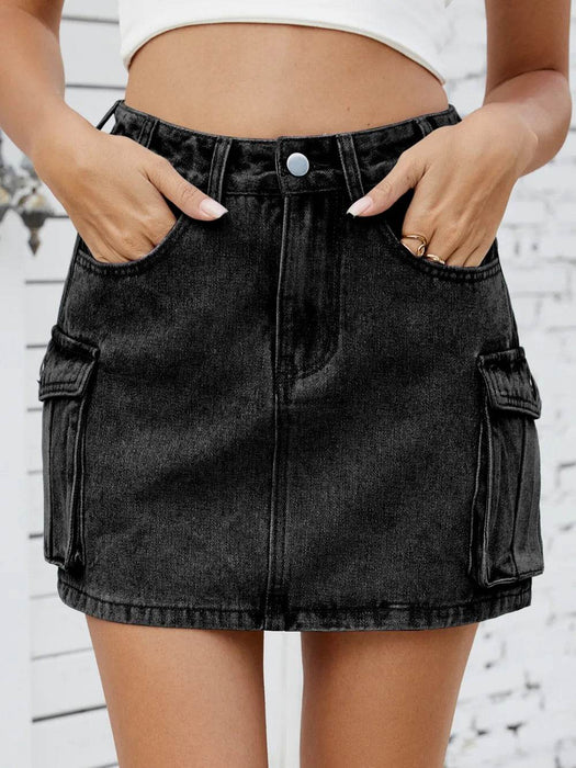 Cargo Denim Skirt - Byyde