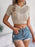 Cable Knit Openwork Round Neck Knit Top - Byyde