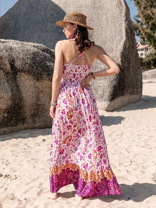 Printed Scoop Neck Cami Dress - Byyde