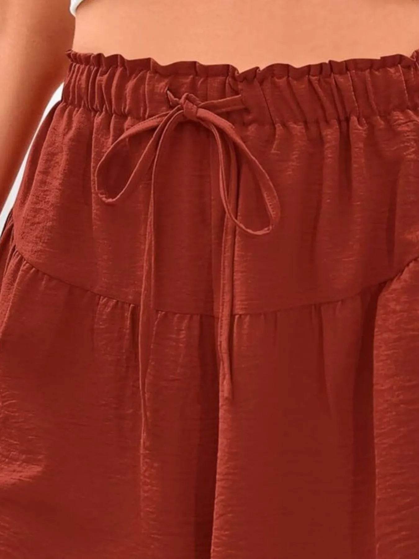 Full Size Casual Drawstring High Waist Relaxed Shorts Plus Size - Byyde