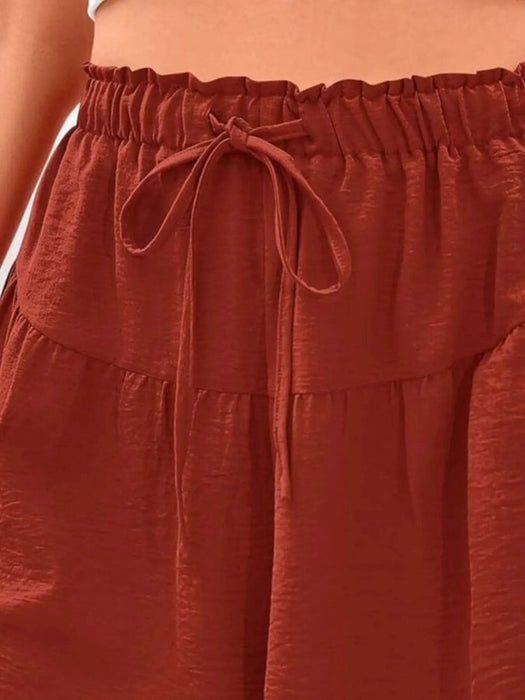 Full Size Casual Drawstring High Waist Relaxed Shorts Plus Size - Byyde