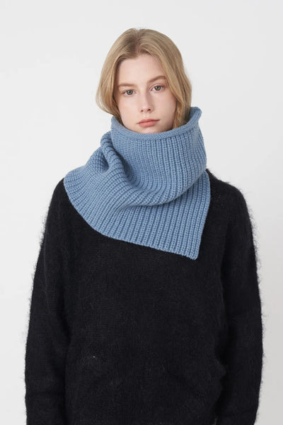 Slit Pullover Knit Scarf - Byyde