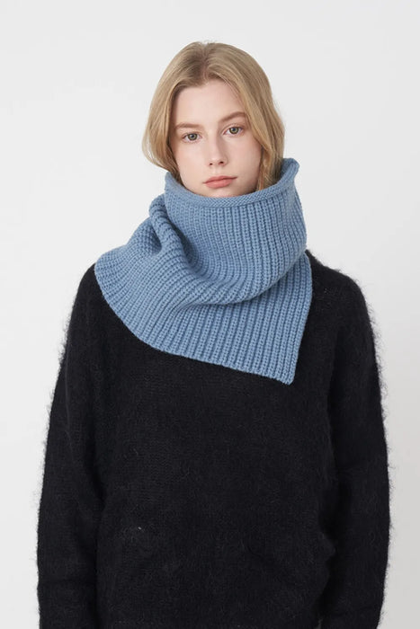 Slit Pullover Knit Scarf - Byyde