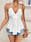 Eyelet Halter Neck Cami Top - Byyde