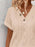 Textured V-Neck Short Sleeve Top - Byyde