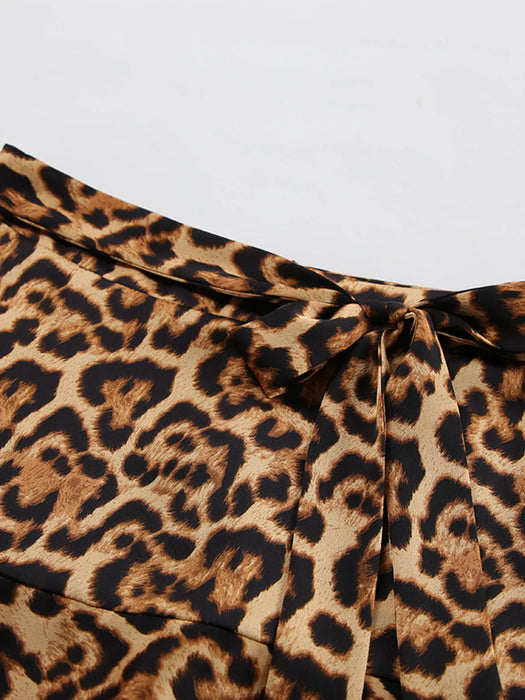 Leopard Print Mini Skirt - Byyde