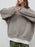 Round Neck Dropped Shoulder Long Sleeve Sweatshirt - Byyde