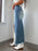 High-Waist Raw Hem Asymmetry Denim Skirt - Byyde