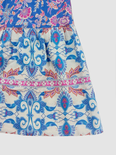 Smocked Off-Shoulder Printed Top and Skirt Set - Byyde