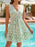 Printed V-Neck Sleeveless Mini Dress - Byyde