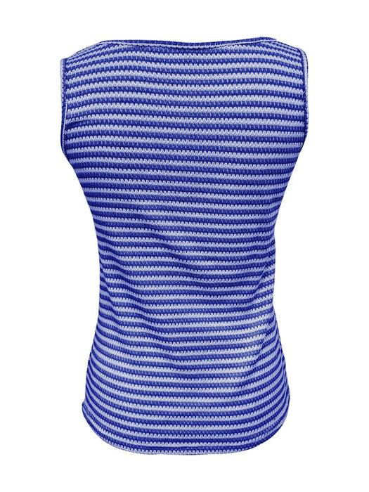 Striped Round Neck Tank Top - Byyde
