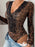 Perfee Leopard V-Neck Lace Bodysuit - Byyde