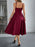 Square Neck Wide Strap Midi Dress - Byyde