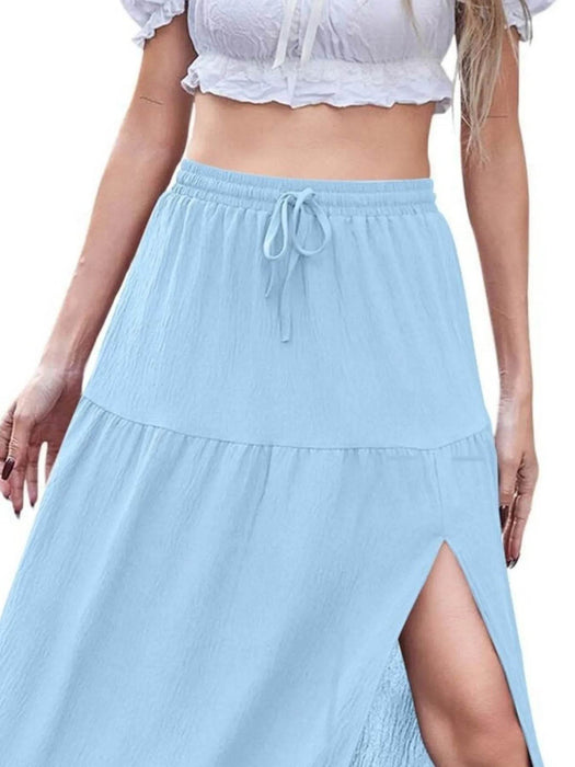 Full Size Slit Maxi Skirt Plus Size - Byyde