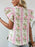 Floral Print Ruffled Sleeve Blouse - Byyde