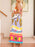 Tied Front Printed Slit Maxi Cami Dress - Byyde