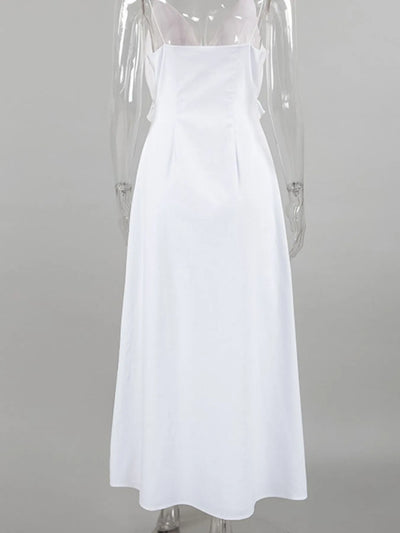 Ruffled V-Neck Maxi Dress - Byyde