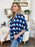 Double Take Full Size Geometric Notched Half Sleeve Blouse - Byyde