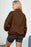 Half Zip Drop Shoulder Long Sleeve Sweatshirt - Byyde