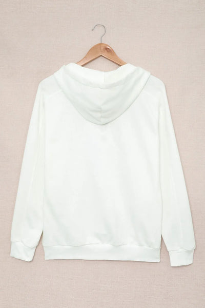 Lace Up Long Sleeve Hoodie - Byyde