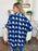 Double Take Full Size Geometric Notched Half Sleeve Blouse - Byyde